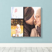 Aangepaste Fotocollage Canvas - Zwart Lijst (Insitu (Houten vloer))