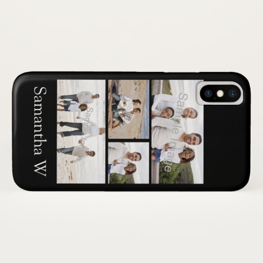 Aangepaste fotocollage Case-Mate iPhone case (Achterkant (horizontaal))