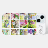 Aangepaste fotocollage en -naam Case-Mate iPhone case (Achterkant (horizontaal))
