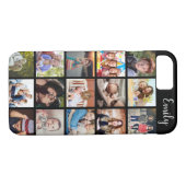 Aangepaste fotocollage en -naam Case-Mate iPhone case (Achterkant (Horizontaal))