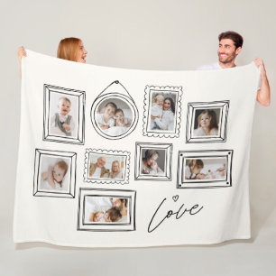 Aangepaste Fotocollage Familie Liefde Fleece Deken