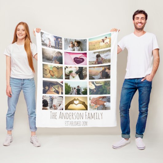 Aangepaste fotocollage fleece deken (In situ)
