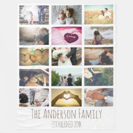 Aangepaste fotocollage fleece deken