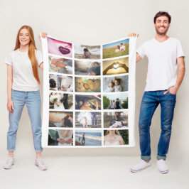 Aangepaste fotocollage fleece deken