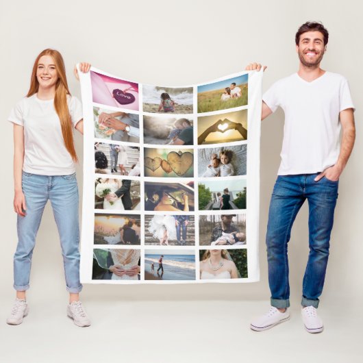 Aangepaste fotocollage fleece deken (In situ)
