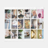 Aangepaste fotocollage fleece deken (Voorkant (Horizontaal))