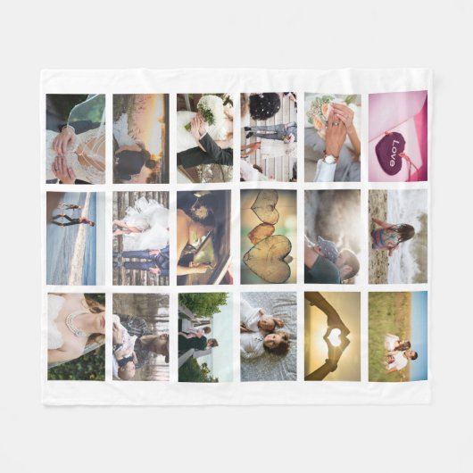 Aangepaste fotocollage fleece deken (Voorkant (Horizontaal))