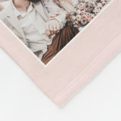 Aangepaste Fotocollage Gepersonaliseerd Roze Fleece Deken (Hoek)