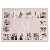 Aangepaste Fotocollage Gepersonaliseerd Roze Groot Cadeauzakje (Voorkant)
