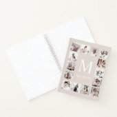 Aangepaste Fotocollage Gepersonaliseerde Beige Notitieboek (Binnen)