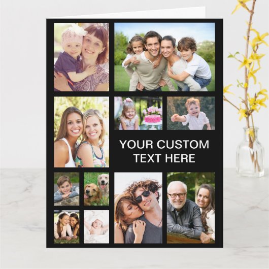 Aangepaste fotocollage groot kaart (Gele Bloem)