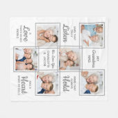 Aangepaste fotocollage Grootmoeder Fleece Deken (Voorkant (Horizontaal))