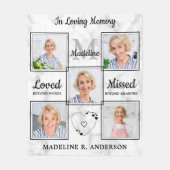 Aangepaste fotocollage in het geheugen-geheugen fleece deken (Voorkant)