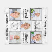 Aangepaste fotocollage in het geheugen-geheugen fleece deken (Voorkant (Horizontaal))