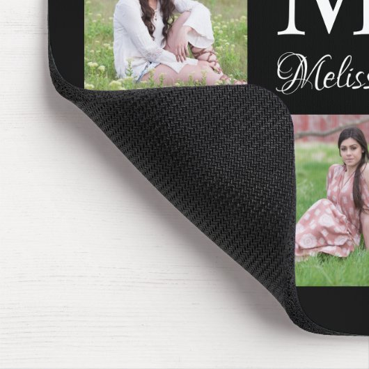 Aangepaste fotocollage in liefhebbend geheugen muismat (Hoek)