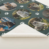 Aangepaste Fotocollage Katten groen Sherpa Deken (3/4)