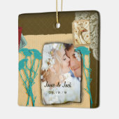 Aangepaste  fotocollage keramisch ornament (Links)