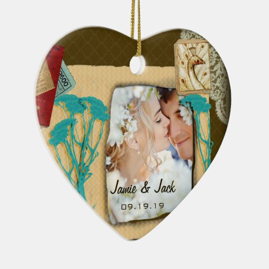 Aangepaste  fotocollage keramisch ornament (Rechts)