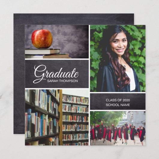 Aangepaste fotocollage klasse van 2020 Afstuderen (Voorkant / Achterkant)