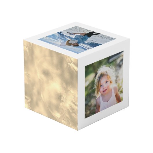 Aangepaste fotocollage kubus (Achter hoekig)