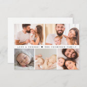 Aangepaste Fotocollage Liefde & Bedankt Baby showe (Voorkant / Achterkant)