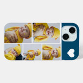 Aangepaste fotocollage met hart Case-Mate iPhone case (Achterkant (horizontaal))