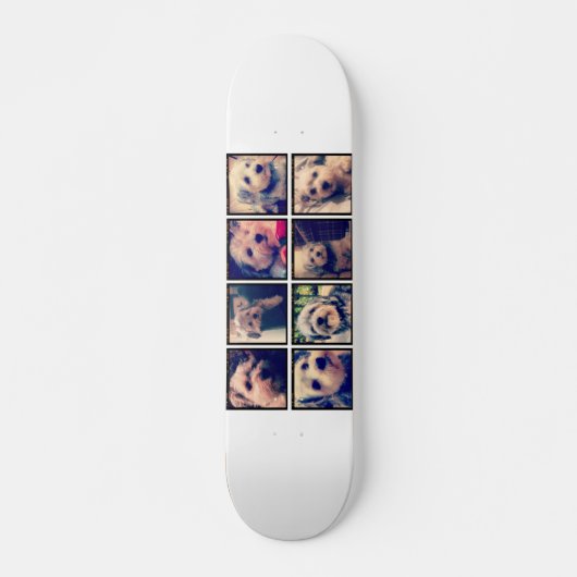 Aangepaste fotocollage met vierkante foto's skateboard (Voorkant)