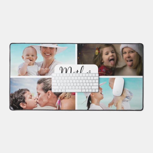 Aangepaste fotocollage Moeder van het Jaar Moederd Bureaumat (Keyboard & Muis)