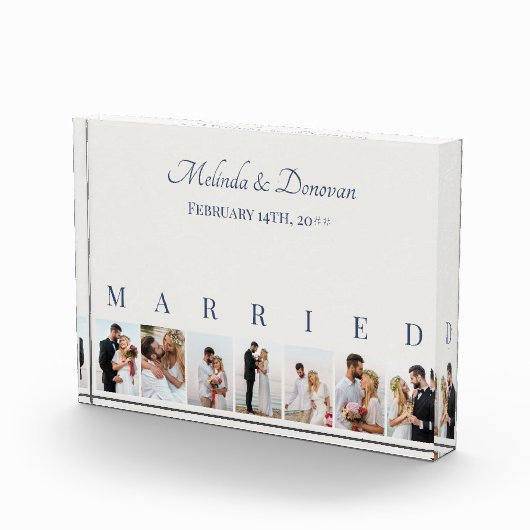 Aangepaste fotocollage off wit 7 Afbeelding bruilo Fotoblokken (Rechts)