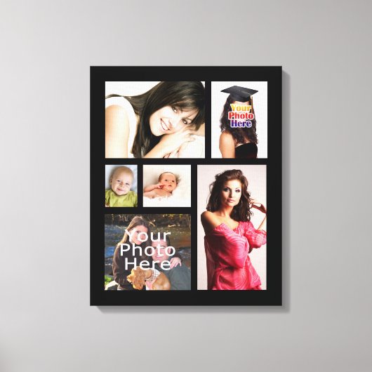 Aangepaste fotocollage omwikkeld canvas, 1,5" diep canvas afdruk (Voorkant)