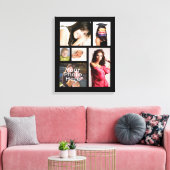 Aangepaste fotocollage omwikkeld canvas, 1,5" diep canvas afdruk (Insitu (Woonkamer))