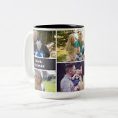 Aangepaste fotocollage opa tweetonige Mok (Voorkant links)