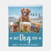 Aangepaste fotocollage Pet DOG Modern 4 Afbeelding Fleece Deken (Voorkant)