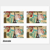 Aangepaste  fotocollage rechthoekige sticker (Vel)