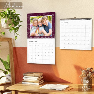 Aangepaste fotocollage Roos Lijnkunst 2026 Kalender