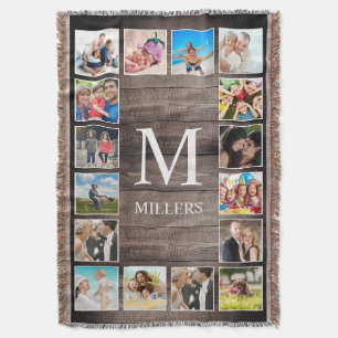 Aangepaste fotocollage Rustic Farmhouse Deken