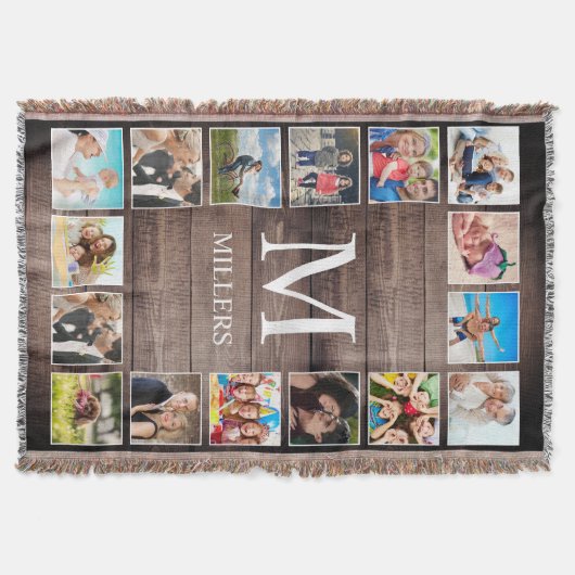 Aangepaste fotocollage Rustic Farmhouse Deken (Voorkant)