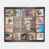 Aangepaste fotocollage Rustic Farmhouse Fleece Deken (Voorkant (Horizontaal))