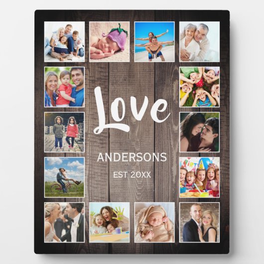 Aangepaste fotocollage Rustic Farmhouse Fotoplaat (Voorkant)