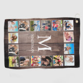 Aangepaste fotocollage Rustic Farmhouse Golfhanddoek (Horizontaal)