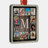 Aangepaste fotocollage Rustic Farmhouse Metalen Ornament (Rechts)