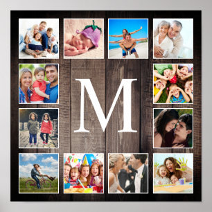 Aangepaste fotocollage Rustic Farmhouse Poster