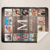 Aangepaste fotocollage Rustic Farmhouse Sherpa Deken (Voorkant (horizontaal))