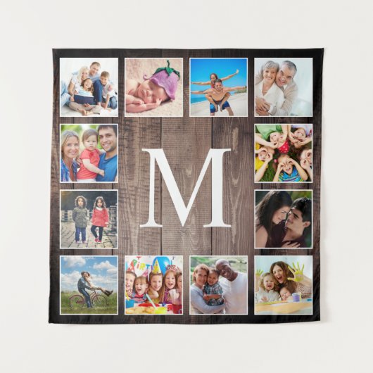 Aangepaste fotocollage Rustic Farmhouse Wandkleed (Voorkant)