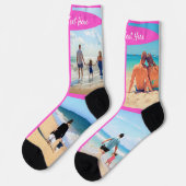 Aangepaste fotocollage Sokken Uw foto's en tekst (Links)