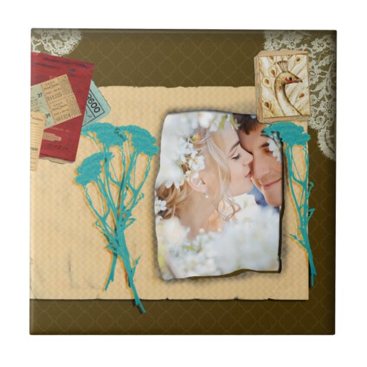 Aangepaste  fotocollage tegeltje (Voorkant)