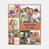 Aangepaste fotocollage Terracotta Fleece Deken (Voorkant)