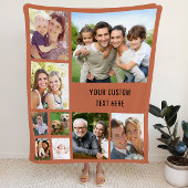 Aangepaste fotocollage Terracotta Fleece Deken