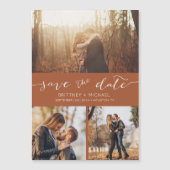 Aangepaste Fotocollage Terracotta Save the Date (Voorkant)