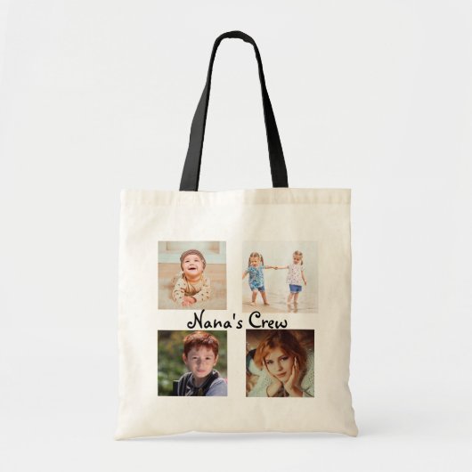 Aangepaste fotocollage tote bag (Voorkant)